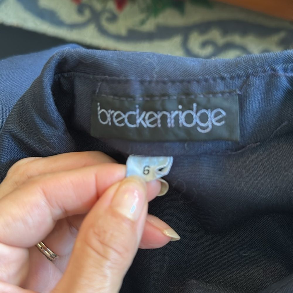 Vintage 70s Breckinridge Very Dark Navy Blue Military Look Short Sleeve Shirt - Picture 7 of 9